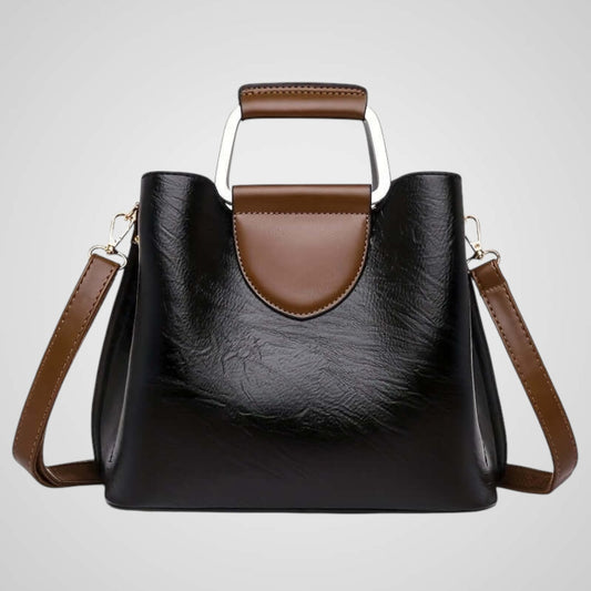 Ana | Elegante bolso de piel bicolor