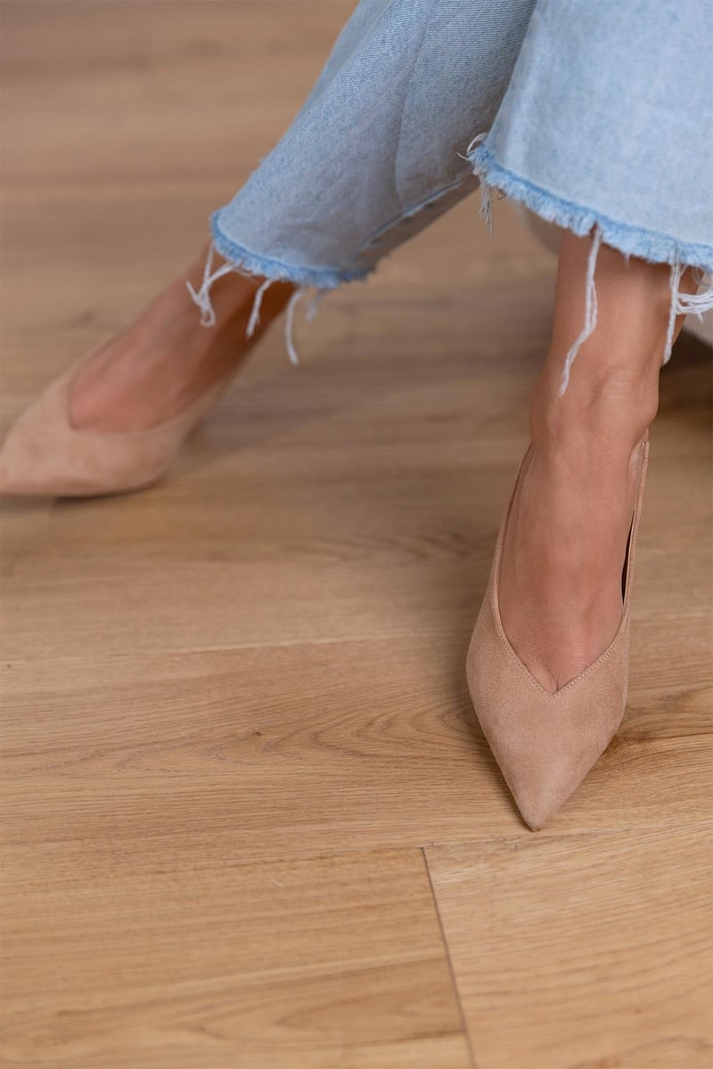 Alma™ | Elegantes zapatos slingback nude