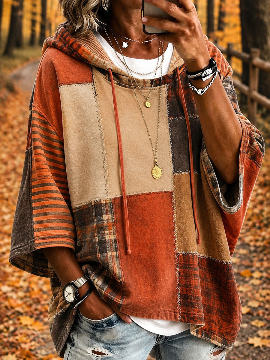Mirela | Sudadera Oversize con Patchwork Artístico