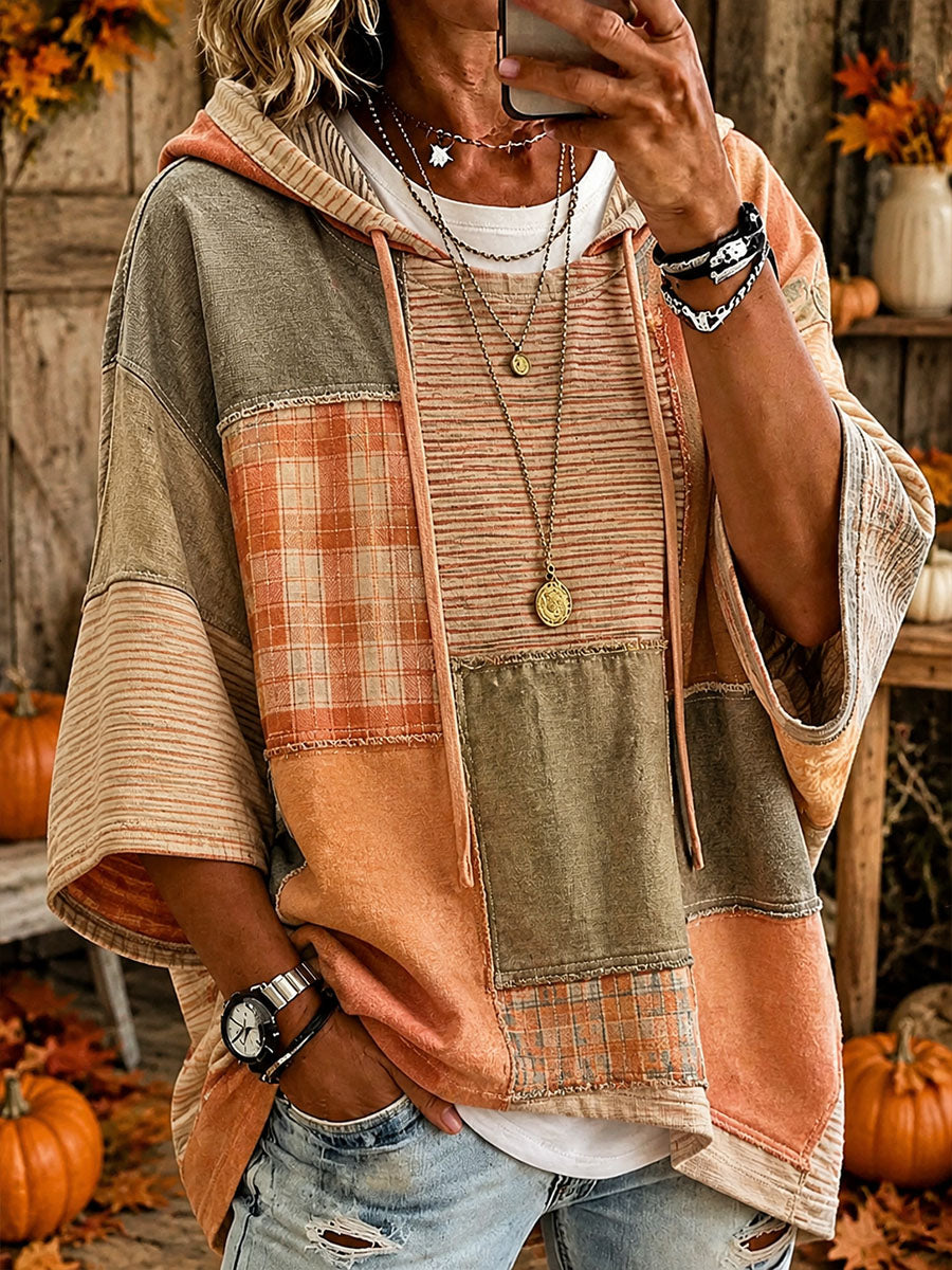 Cristina | Sudadera Oversize de Patchwork Otoñal
