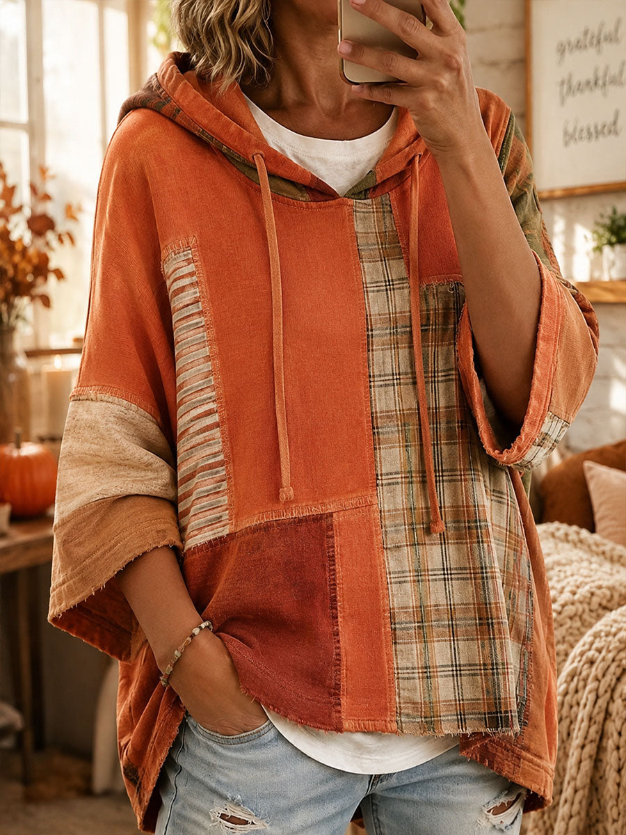 Carmen | Sudadera Oversize de Patchwork Otoñal