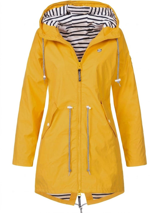 Margaret | Impermeable con Capucha y Cordón Ajustable