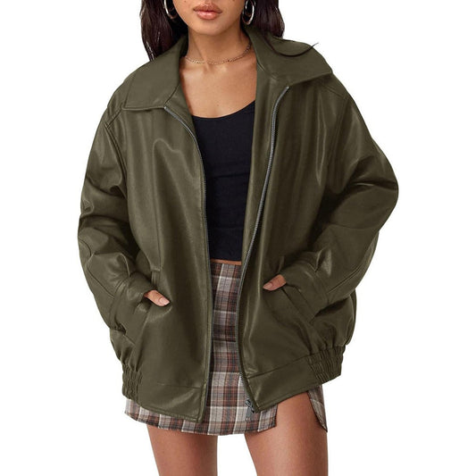 Nicola | Chaqueta Bomber Holgada con Cremallera