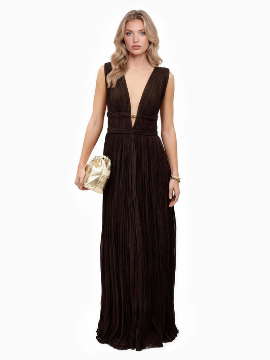 Vestido Maxi con Escote en V