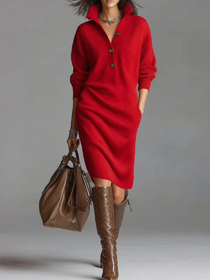 Janice | Vestido Elegante de Punto Jersey