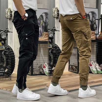 Pantalones Cargo Marino Multibolsillo