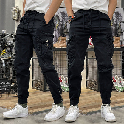 Pantalones Cargo Marino Multibolsillo