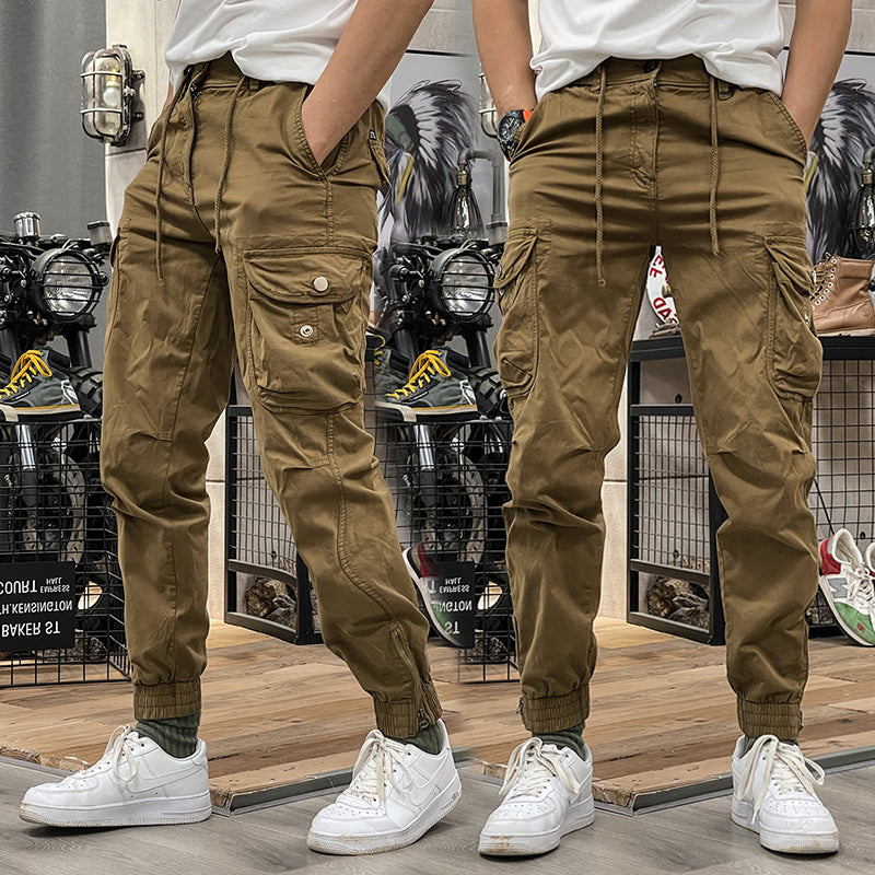 Pantalones Cargo Marino Multibolsillo