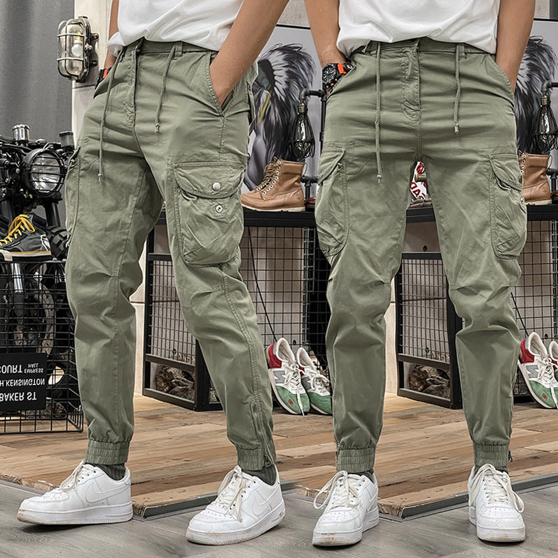Pantalones Cargo Marino Multibolsillo