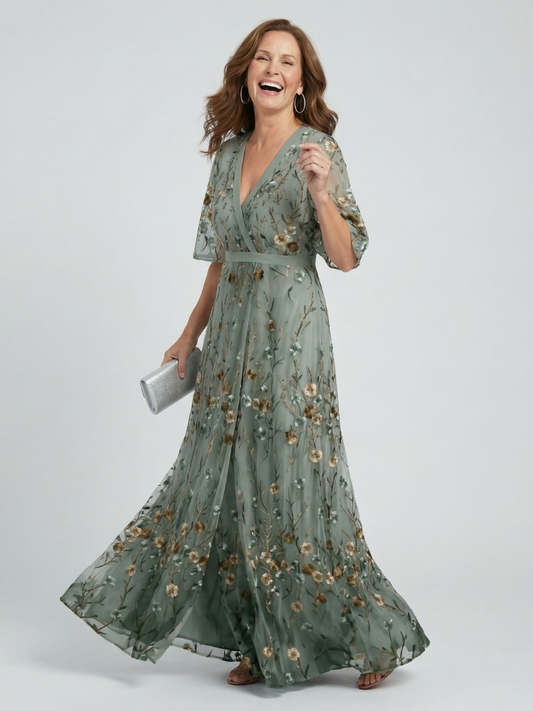 Selora | Vestido Maxi Fluido con Cuello Halter