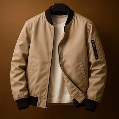 Bomber para Hombre Clásico con Bolsillo en la Manga