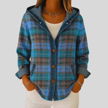 Olivia | Sobrecamisa a Cuadros con Capucha