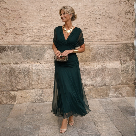 Mikaela | Vestido Maxi de Hombros Descubiertos