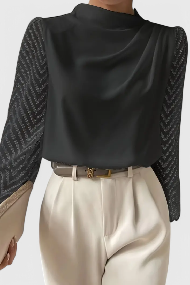 Zara | Blusa Elegante con Mangas Transparentes