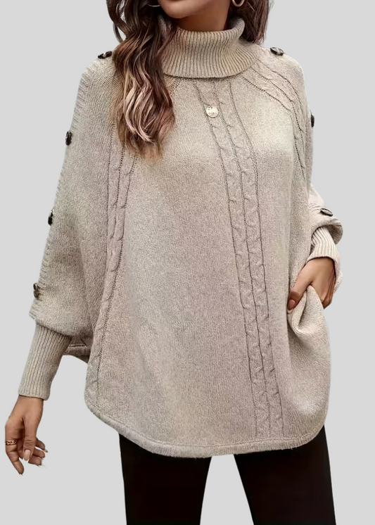 Hope | Jersey de Punto Trenzado con Cuello Alto