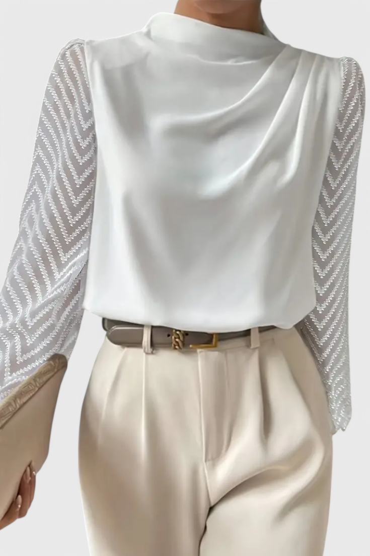 Zara | Blusa Elegante con Mangas Transparentes