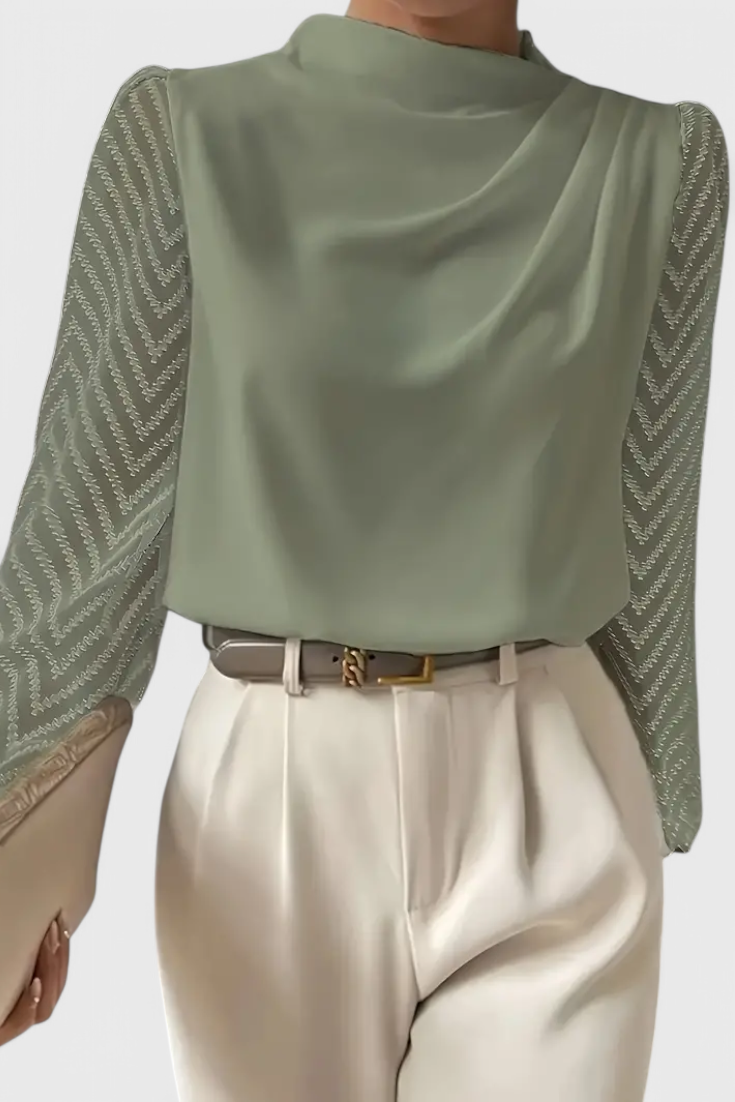 Zara | Blusa Elegante con Mangas Transparentes