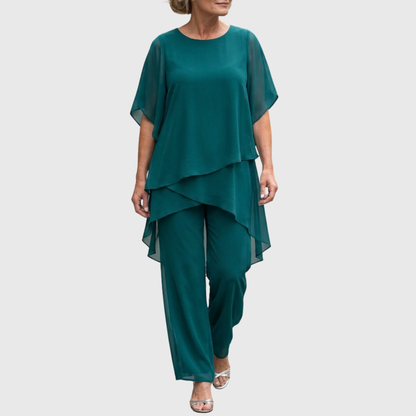 Elara | Conjunto Palazzo Fluido para Comodidad y Estilo Elegantes