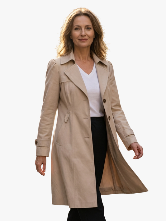 ABRIGO LARGO ELEGANTE PARA MUJER