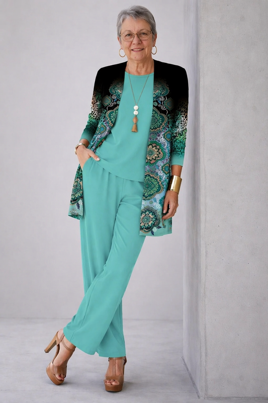 Rocío | Conjunto de Tres Piezas Elegancia Clásica