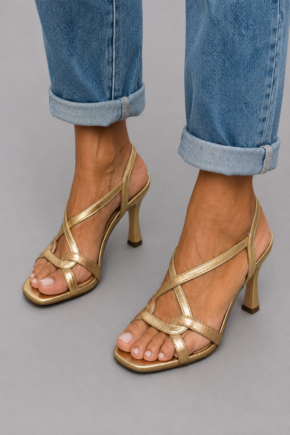 Eliana | Tacones Dorados de Mujer