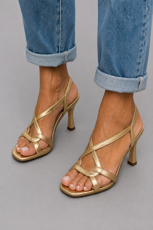 Eliana | Tacones Dorados de Mujer