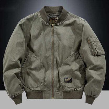 Bomber para Hombre Vintage con Cremallera Metálica
