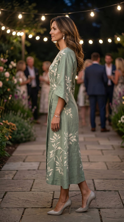 EDEN™ - VESTIDO FLORAL DE CINTURA ALTA