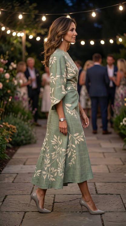 EDEN™ - VESTIDO FLORAL DE CINTURA ALTA