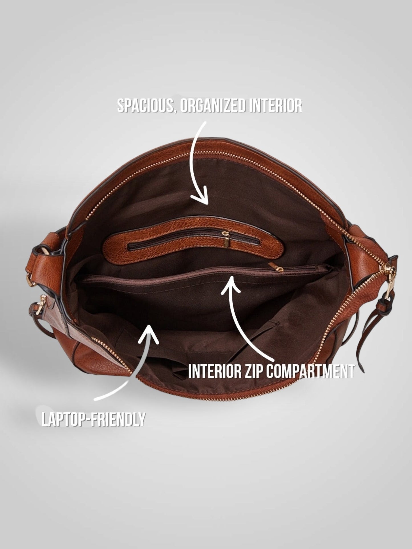 Sofía | Bolso hobo de lujo de piel antirrobo
