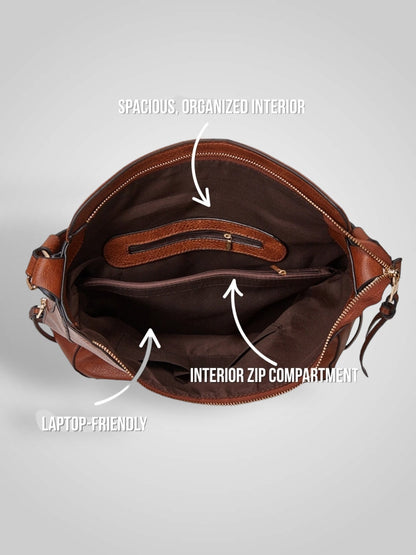 Sofía | Bolso hobo de lujo de piel antirrobo