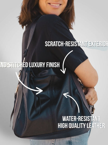 Sofía | Bolso hobo de lujo de piel antirrobo