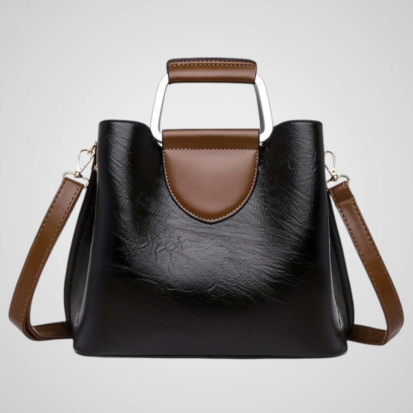 Ana | Elegante bolso de piel bicolor