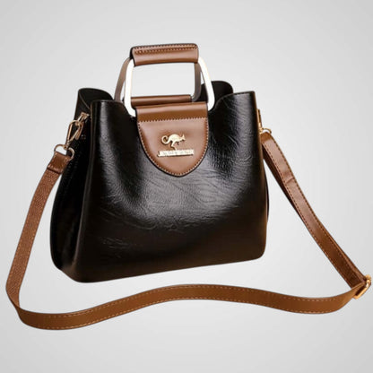 Ana | Elegante bolso de piel bicolor