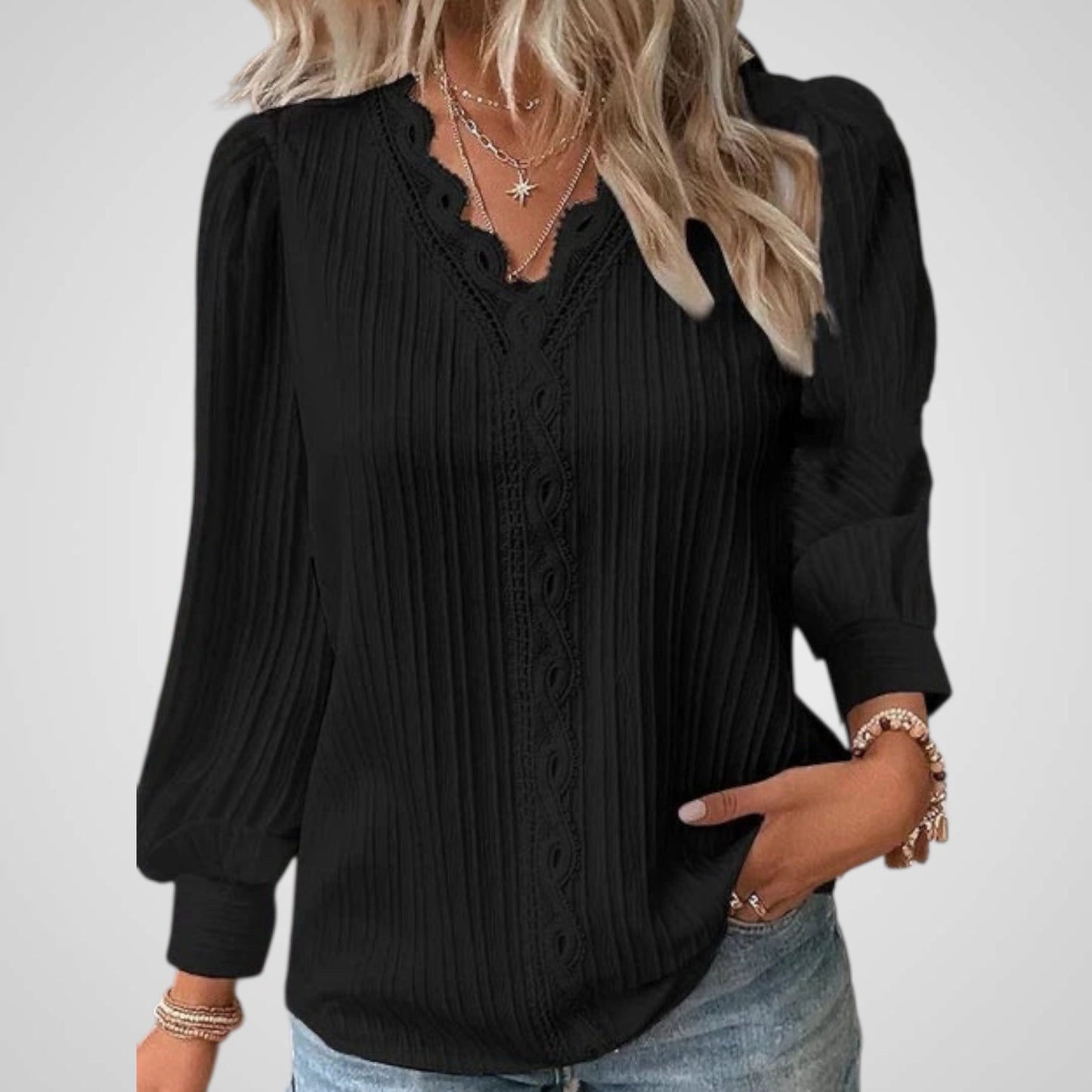 Alison | Blusa con Pliegues Cómodos
