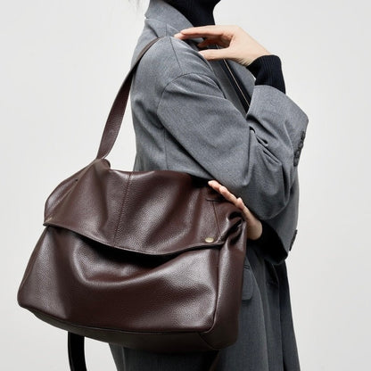 Adriana | Bolso minimalista de piel auténtica suave y retro para diario