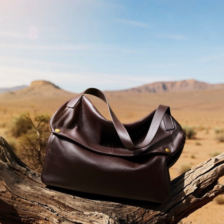 Adriana | Bolso minimalista de piel auténtica suave y retro para diario
