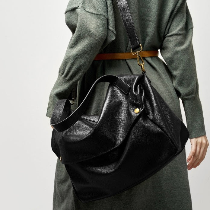 Adriana | Bolso minimalista de piel auténtica suave y retro para diario