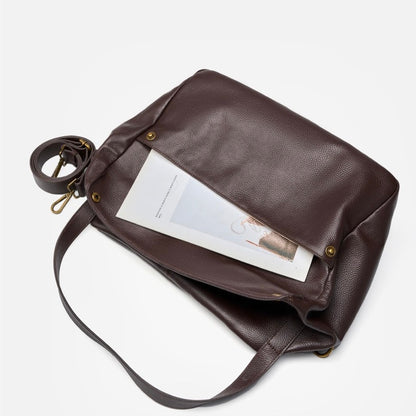 Adriana | Bolso minimalista de piel auténtica suave y retro para diario