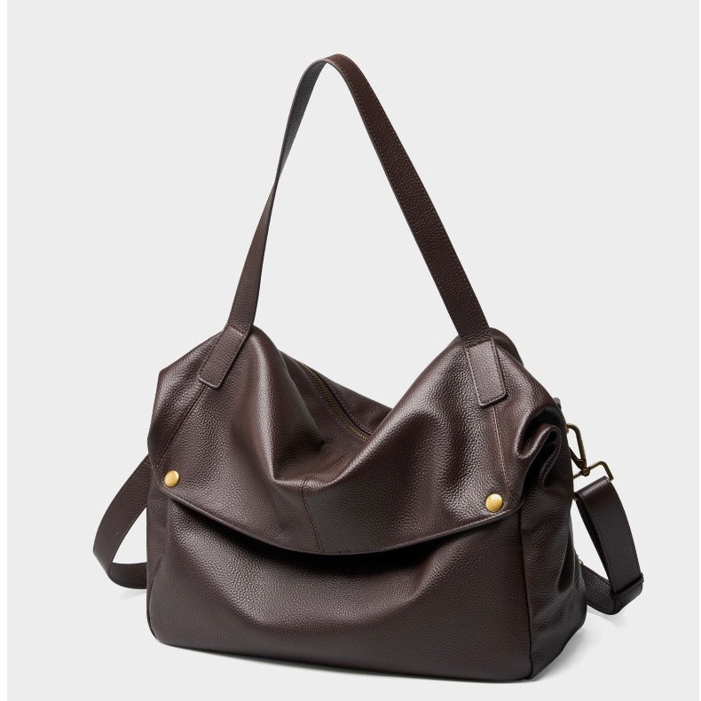 Adriana | Bolso minimalista de piel auténtica suave y retro para diario