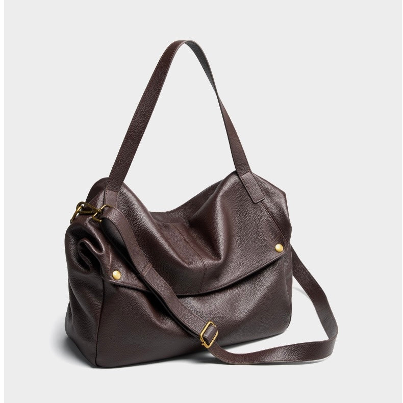 Adriana | Bolso minimalista de piel auténtica suave y retro para diario