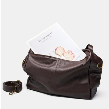 Adriana | Bolso minimalista de piel auténtica suave y retro para diario