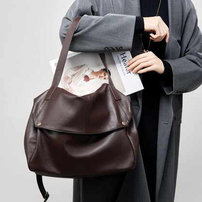 Adriana | Bolso minimalista de piel auténtica suave y retro para diario