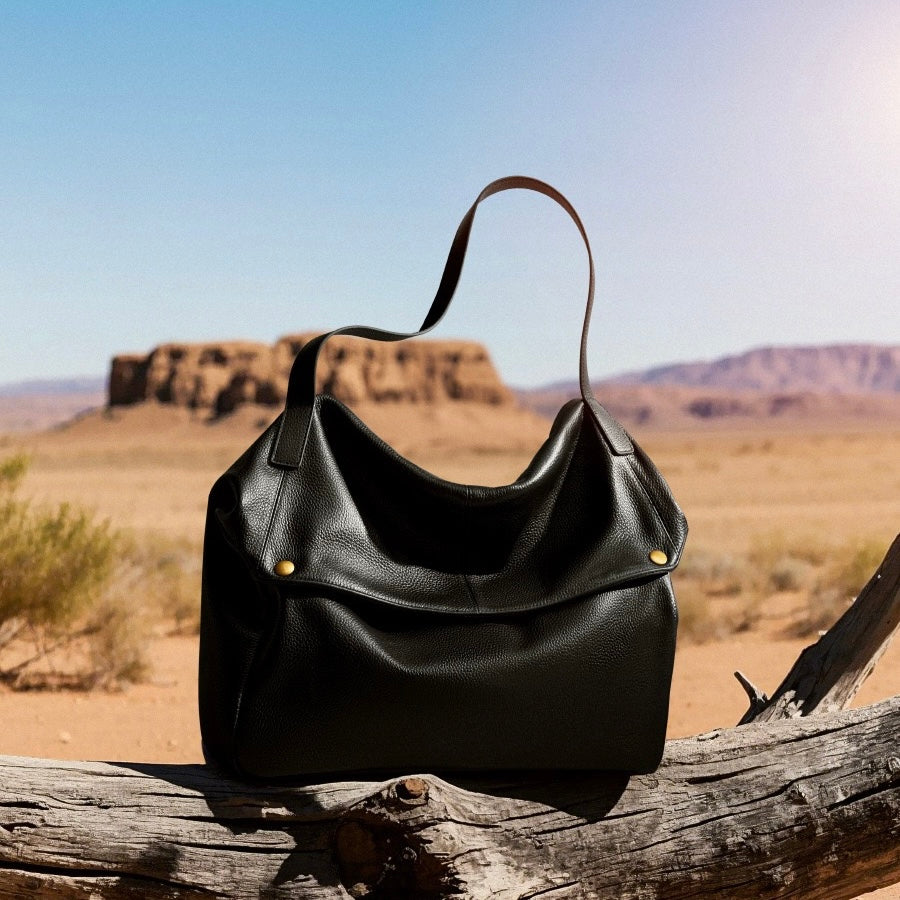 Adriana | Bolso minimalista de piel auténtica suave y retro para diario