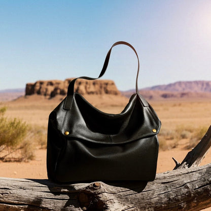 Adriana | Bolso minimalista de piel auténtica suave y retro para diario