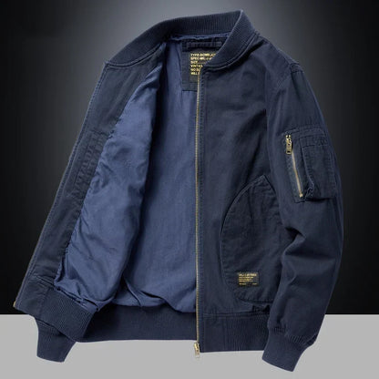 Bomber para Hombre Vintage con Cremallera Metálica