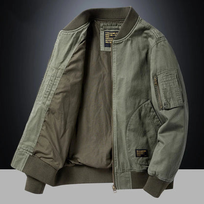 Bomber para Hombre Vintage con Cremallera Metálica