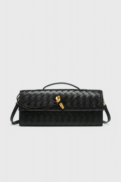 Melanie | Cartera de mano con lazo dorado