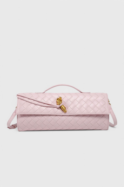 Melanie | Cartera de mano con lazo dorado