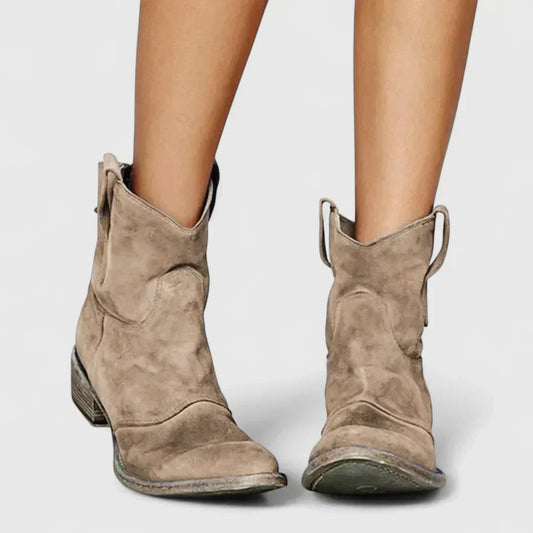 Elisa | Botines Estilo Cowboy de Línea Retro con Acabado Elegante